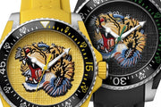  Shop Authentic Gucci Dive Tiger Black Dial Black Rubber Strap Watch For Men - YA136318 - Luxxuri