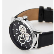  Shop Authentic Armani Exchange Cayde Chronograph Black Dial Black Leather Strap Watch for Men - AX2745 - Luxxuri