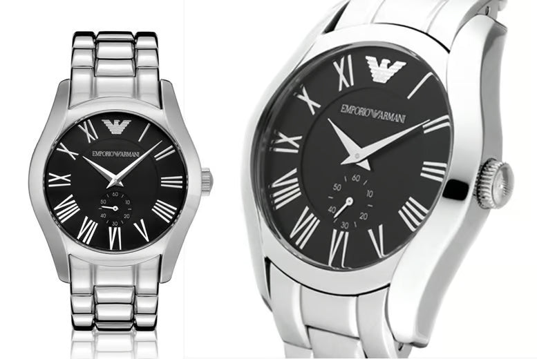  Shop Authentic Emporio Armani Valente Black Dial Silver Steel Strap Watch For Men - AR0680 - Luxxuri