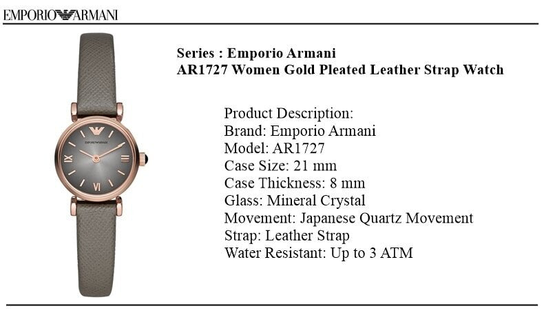  Shop Authentic Emporio Armani Gianni T Bar Quartz Gray Dial Gray Leather Strap Watch For Women - AR1727 - Luxxuri