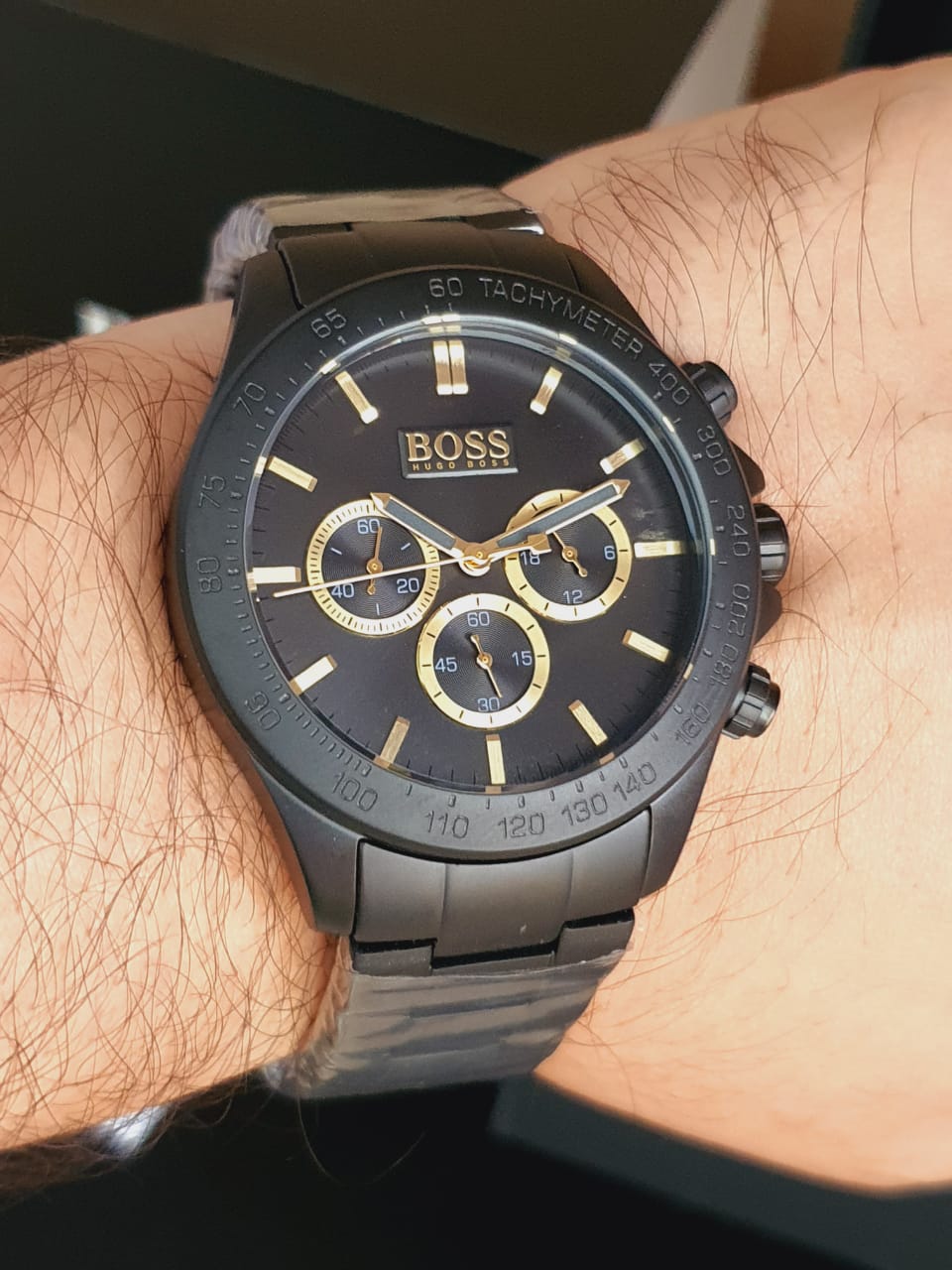  Shop Authentic Hugo Boss Ikon Black Dial Black Steel Strap Watch for Men - 1513278 - Luxxuri
