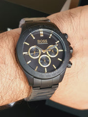  Shop Authentic Hugo Boss Ikon Black Dial Black Steel Strap Watch for Men - 1513278 - Luxxuri