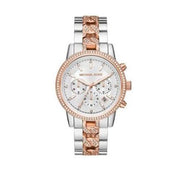  Shop Authentic Michael Kors Ritz Chronograph Silver Dial Two Tone Steel Strap Watch For Women - MK6938 - Luxxuri