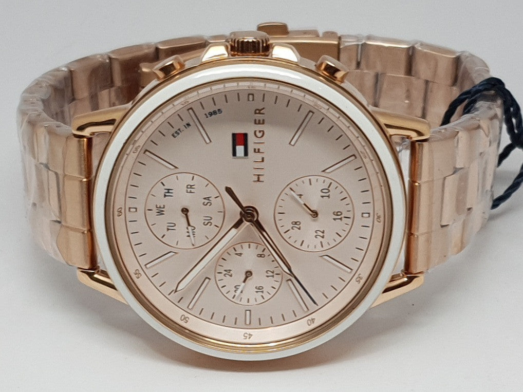  Shop Authentic Tommy Hilfiger Carly Rose Gold Dial Rose Gold Steel Strap Watch for Women - 1781788 - Luxxuri