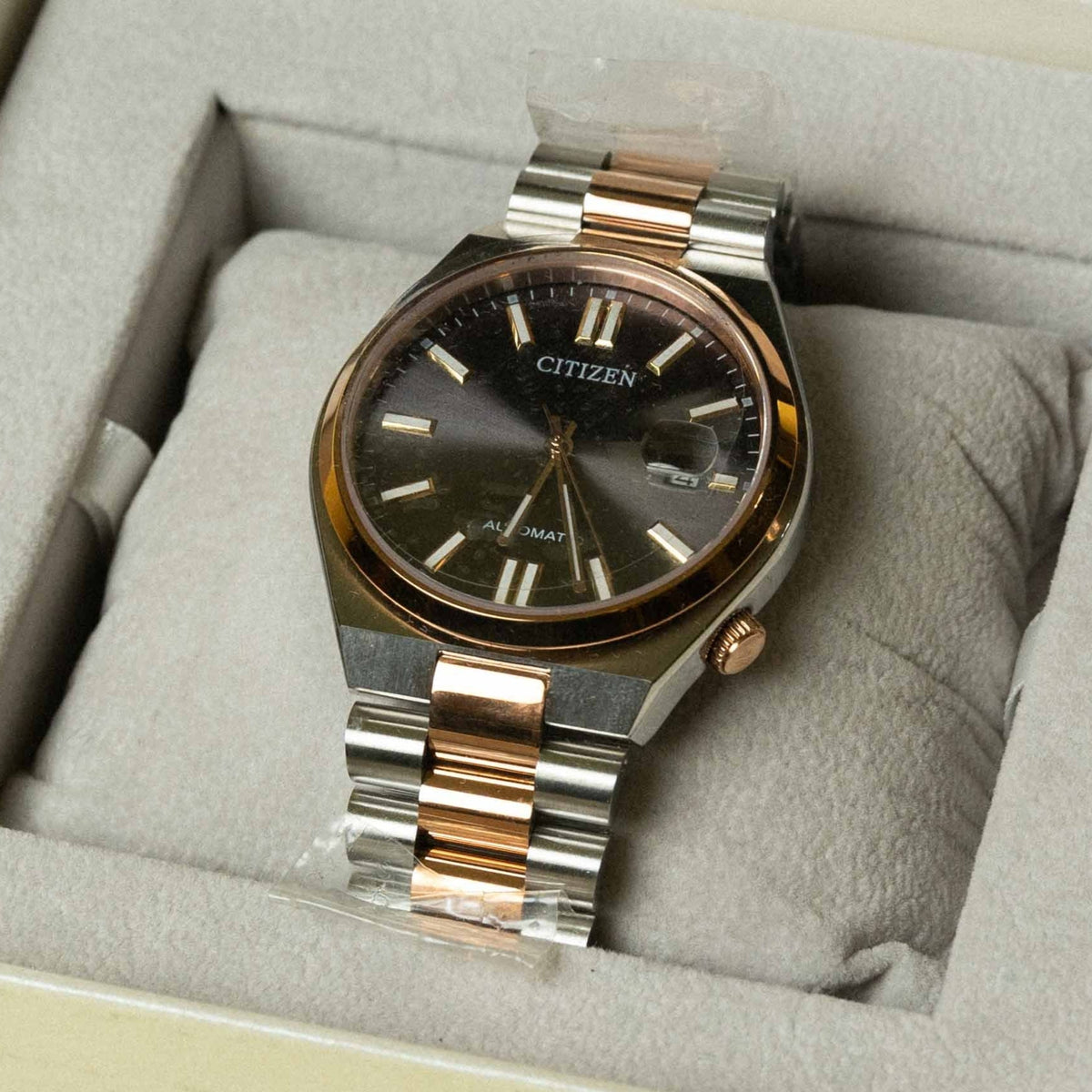  Shop Authentic Citizen Tsuyosa Automatic Grey Dial Two Tone Steel Strap Watch For Men - NJ0154-80H - Luxxuri