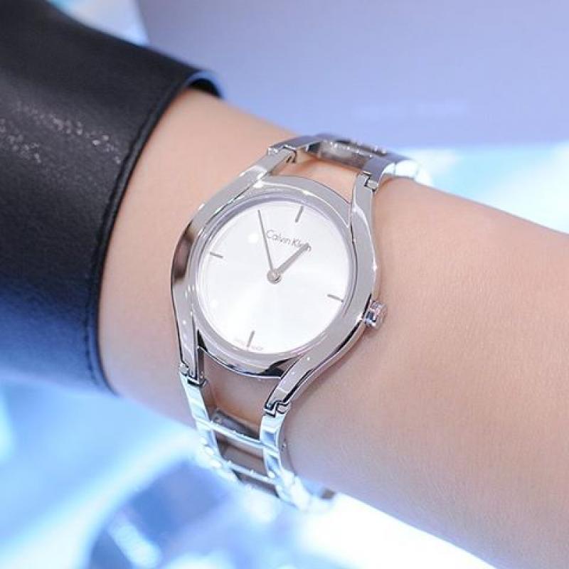  Shop Authentic Calvin Klein Class White Dial Silver Steel Strap Watch for Women - K6R23126 - Luxxuri