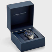  Shop Authentic Tommy Hilfiger Austin Blue Dial Silver Steel Strap Watch for Men - 1791640 - Luxxuri