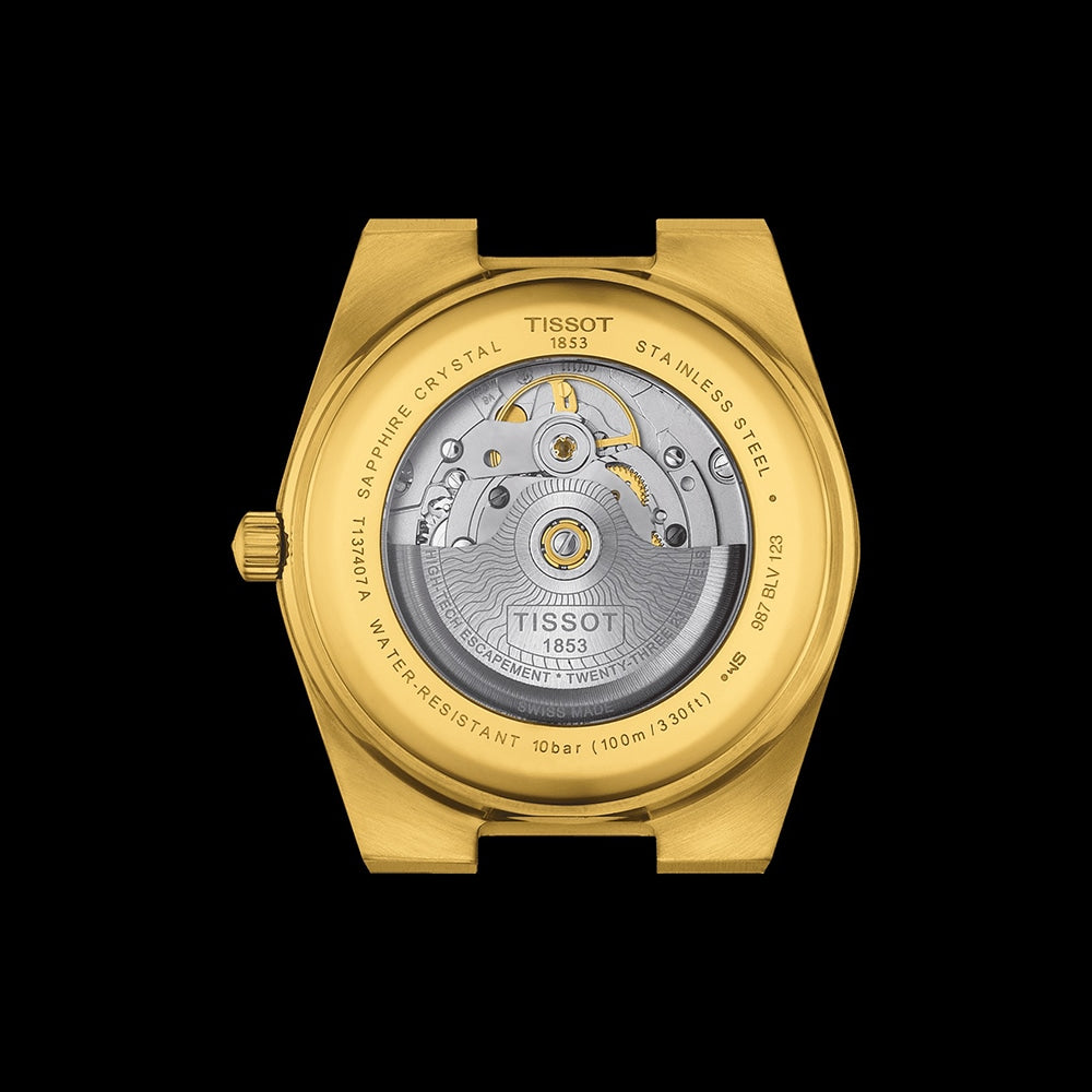  Shop Authentic Tissot PRX Powermatic 80 Gold Dial Gold Steel Strap Watch for Men - T137.407.33.021.00 - Luxxuri