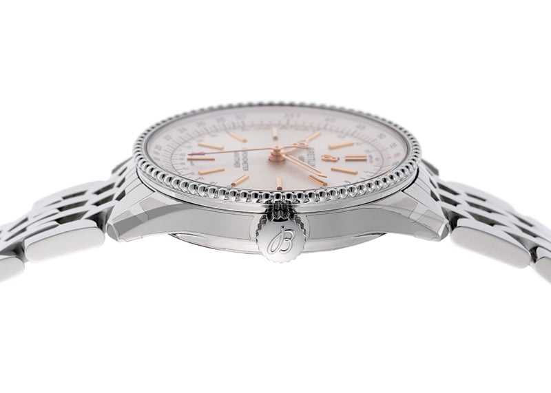  Shop Authentic Breitling Navitimer Automatic 35 White Dial Silver Steel Strap Watch for Men - A17395F41G1A1 - Luxxuri