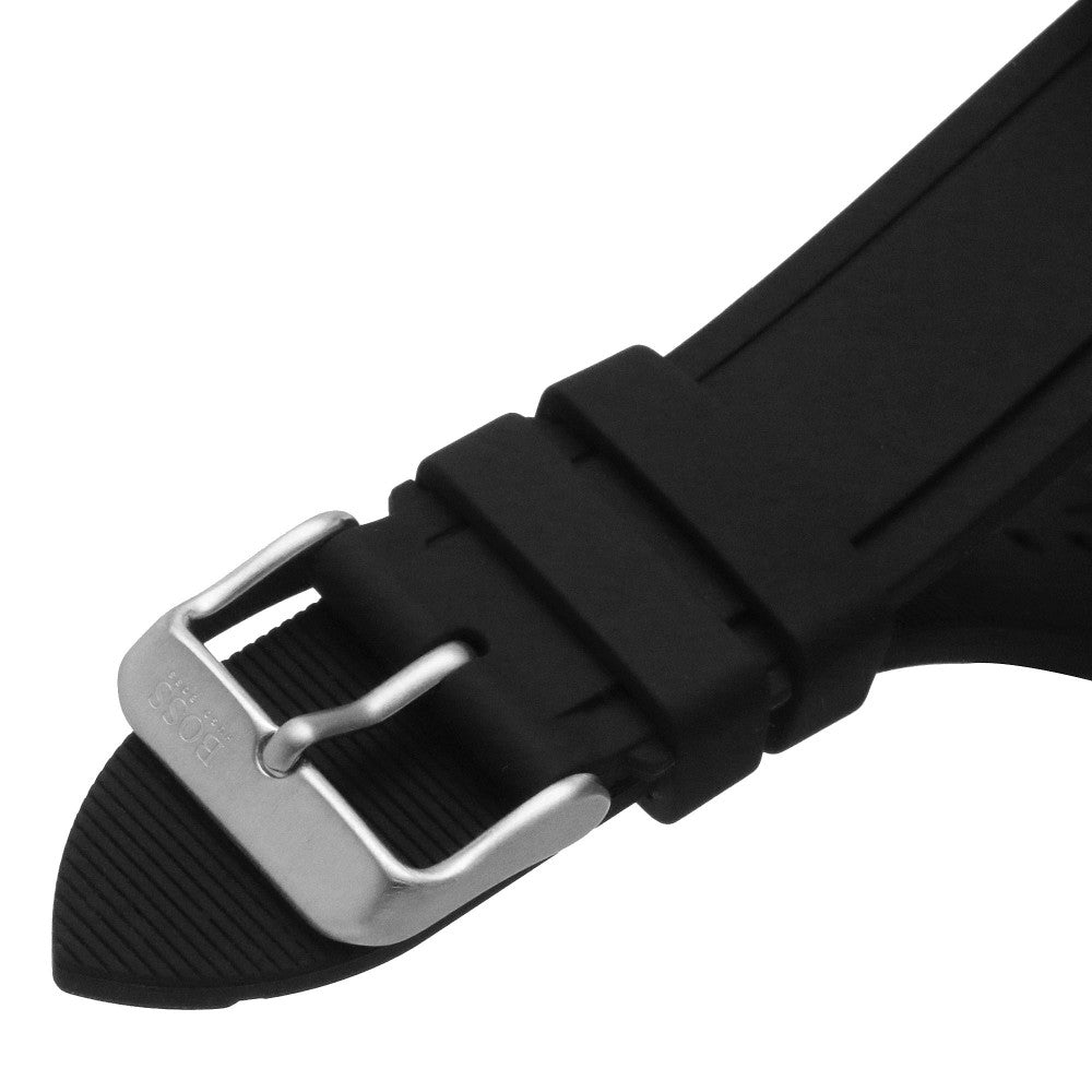  Shop Authentic Hugo Boss Admiral Black Dial Black Silicone Strap Watch for Men - 1513912 - Luxxuri