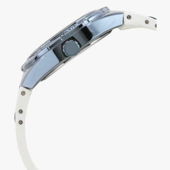  Shop Authentic Guess Luna Diamonds White Dial White Rubber Strap Watch for Women - W0653L2 - Luxxuri