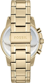 Shop Authentic Fossil Dean Chronograph Champagne Dial Gold Steel Strap Watch for Men - FS4867 - Luxxuri