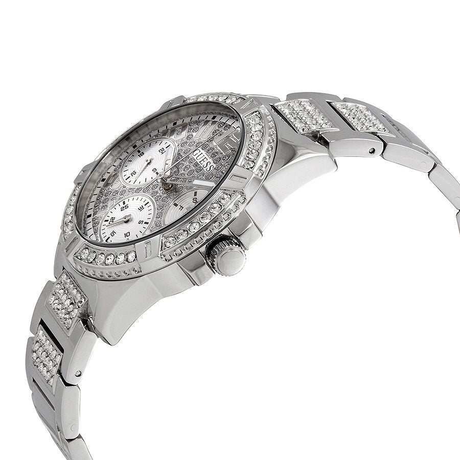  Shop Authentic Guess Frontier Diamonds Silver Dial Silver Steel Strap Watch For Women - W1156L1 - Luxxuri