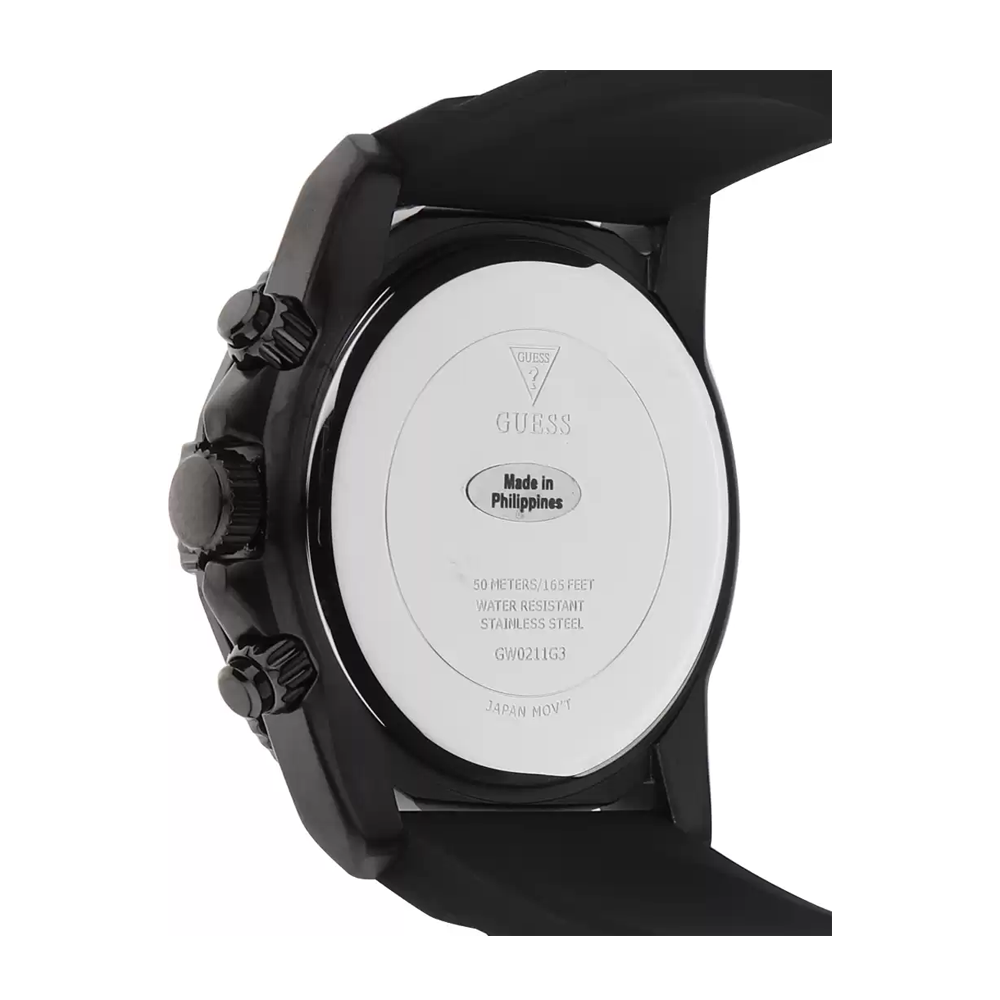  Shop Authentic Guess Commander Black Dial Black Rubber Strap Watch for Men - GW0211G3 - Luxxuri