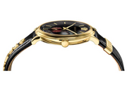  Shop Authentic Versace V-Circle Manifesto Edition Black Dial Black Leather Strap Watch for Men - VBQ050017 - Luxxuri