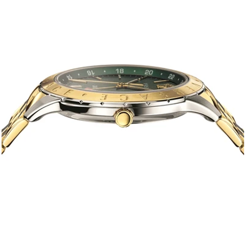  Shop Authentic Versace Univers Quartz Green Dial Two Tone Steel Strap Watch for Men - VEBK00718 - Luxxuri