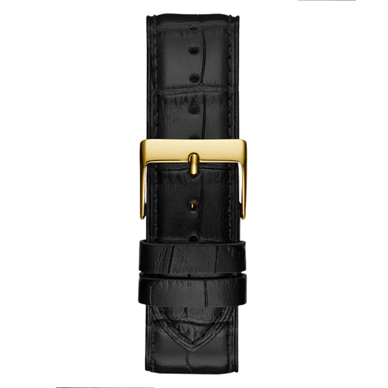  Shop Authentic Guess Gadget Gold Dial Black Leather Strap Watch for Men - GW0570G1 - Luxxuri