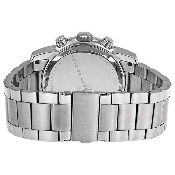  Shop Authentic Marc Jacobs Larry Chronograph White Dial Silver Steel Strap Watch for Men - MBM5030 - Luxxuri