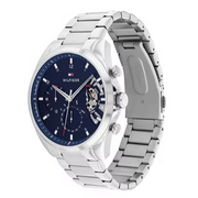  Shop Authentic Tommy Hilfiger Baker Quartz Blue Dial Silver Steel Strap Watch For Men - 1710448 - Luxxuri