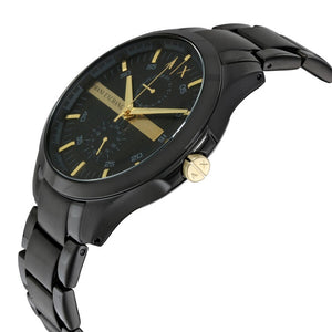  Shop Authentic Armani Exchange Hampton Chronograph Black Dial Black Steel Strap Watch For Men - AX2121 - Luxxuri