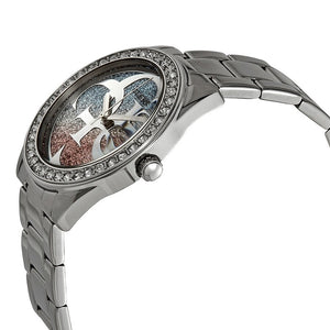  Shop Authentic Guess G Twist Diamonds Purple Dial Black Steel Strap Watch For Women - W1201L4 - Luxxuri