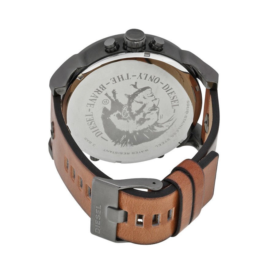  Shop Authentic Diesel Mr Daddy 2.0 Black Dial Brown Leather Strap Watch For Men - DZ7332 - Luxxuri