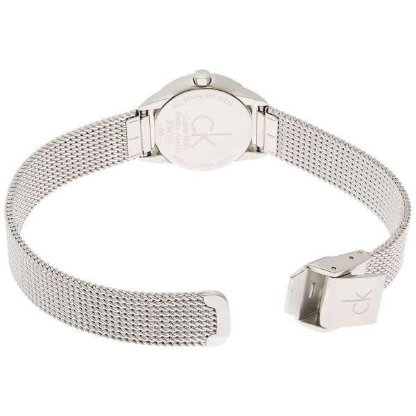  Shop Authentic Calvin Klein Minimal White Dial Silver Mesh Bracelet Watch for Women - K3M2312Y - Luxxuri