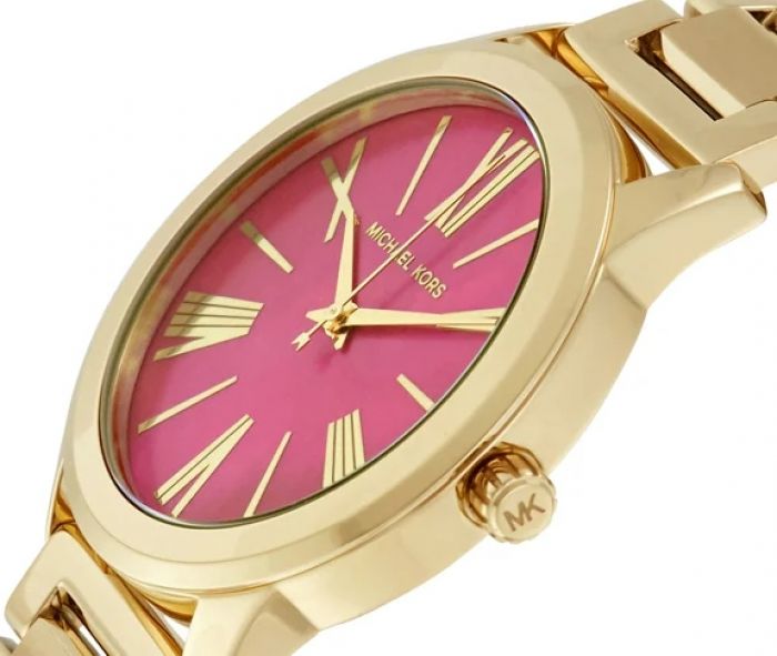  Shop Authentic Michael Kors Hartman Quartz Pink Dial Gold Steel Strap Watch For Women - MK3520 - Luxxuri