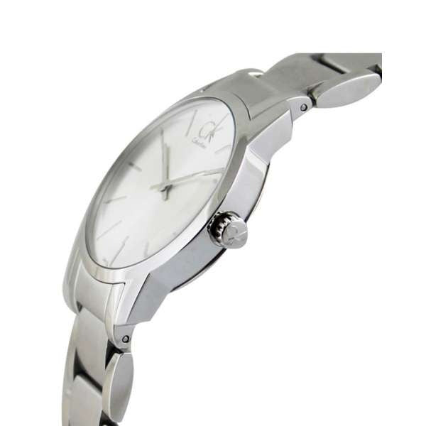  Shop Authentic Calvin Klein City Silver Dial Silver Steel Strap Watch for Women - K2G23126 - Luxxuri