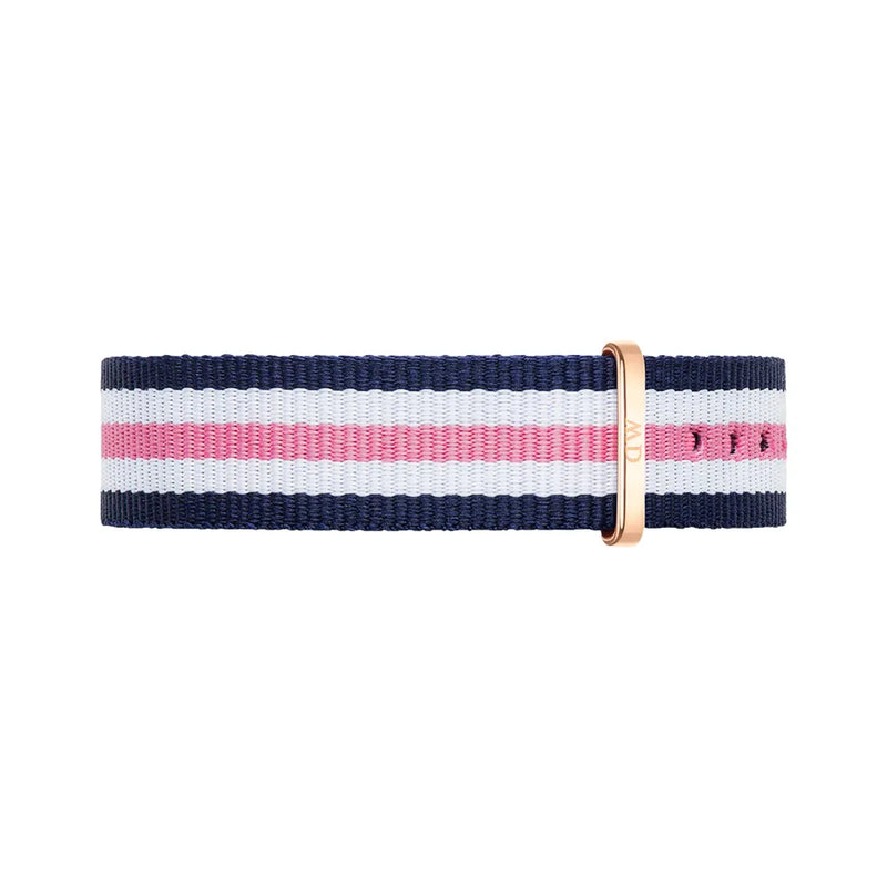  Shop Authentic Daniel Wellington Classic South Hampton White Dial Two Tone Nylon Strap Watch For Women - DW00100034 - Luxxuri