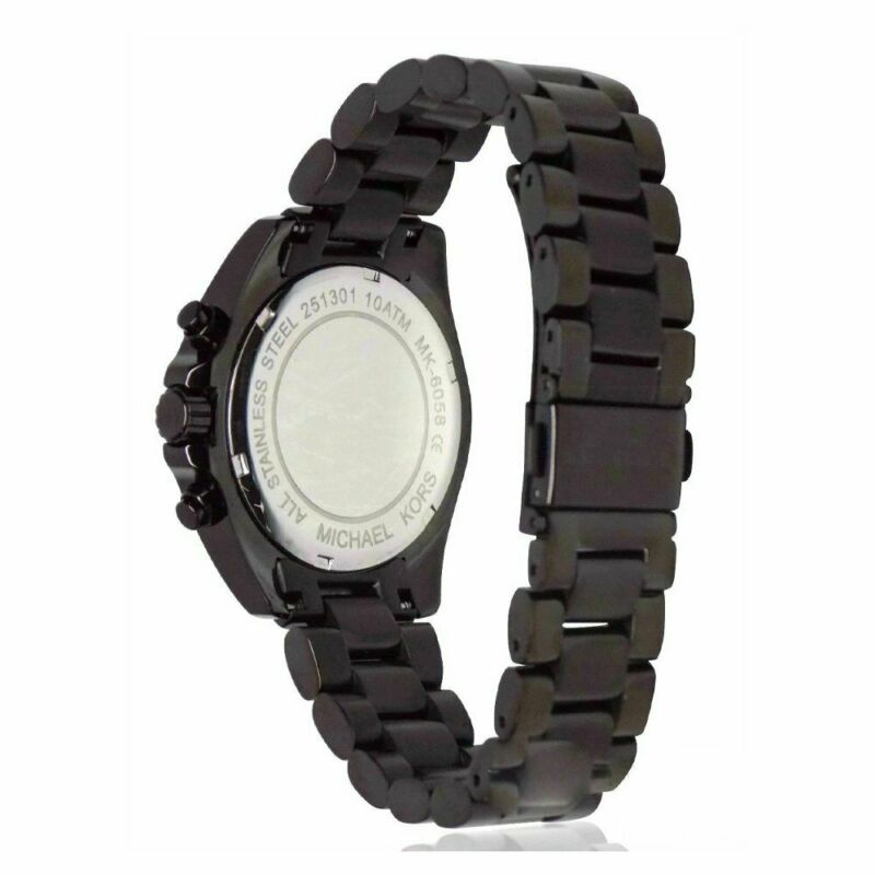  Shop Authentic Michael Kors Bradshaw Chronograph Black Dial Black Steel Strap Watch For Women - MK6058 - Luxxuri