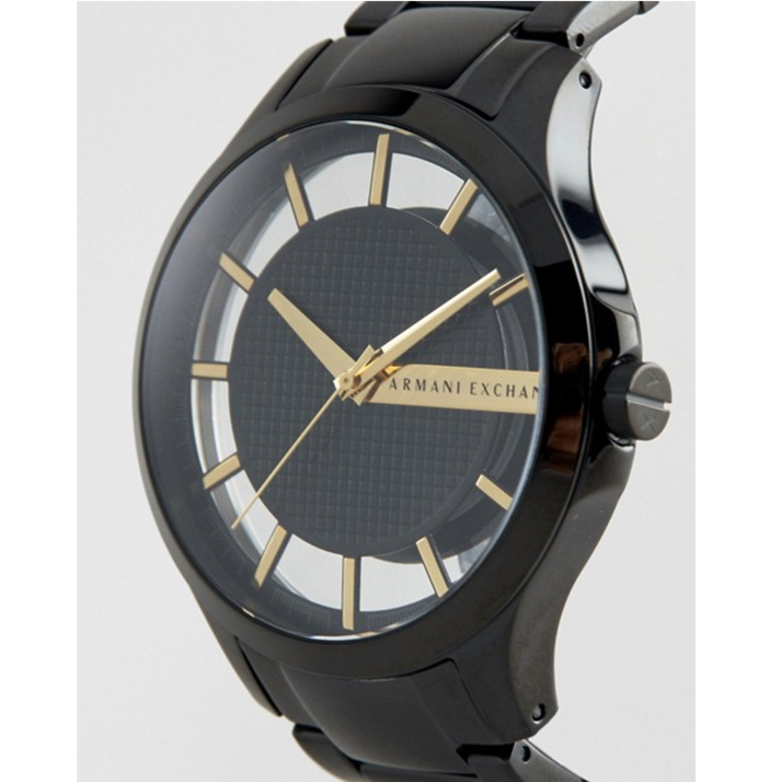  Shop Authentic Armani Exchange Hampton Chronograph Black Dial Black Steel Strap Watch For Men - AX2192 - Luxxuri