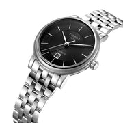  Shop Authentic Tissot T Classic Carson Premium Automatic Lady Black Dial Silver Steel Strap Watch for Women - T122.207.11.051.00 - Luxxuri