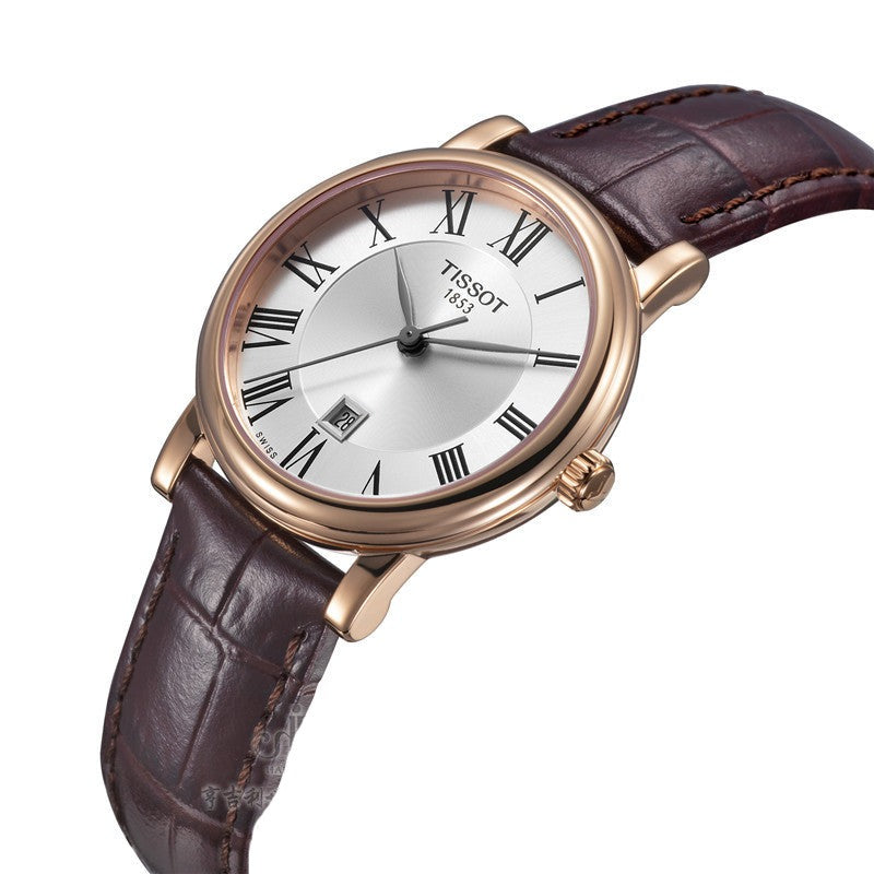  Shop Authentic Tissot Carson Premium Lady Silver Dial Brown Leather Strap Watch For Women - T122.210.36.033.00 - Luxxuri