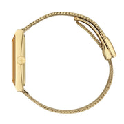  Shop Authentic Gucci G-Frame Mother of Pearl Dial Yellow Gold Mesh Bracelet Watch For Women - YA147410 - Luxxuri