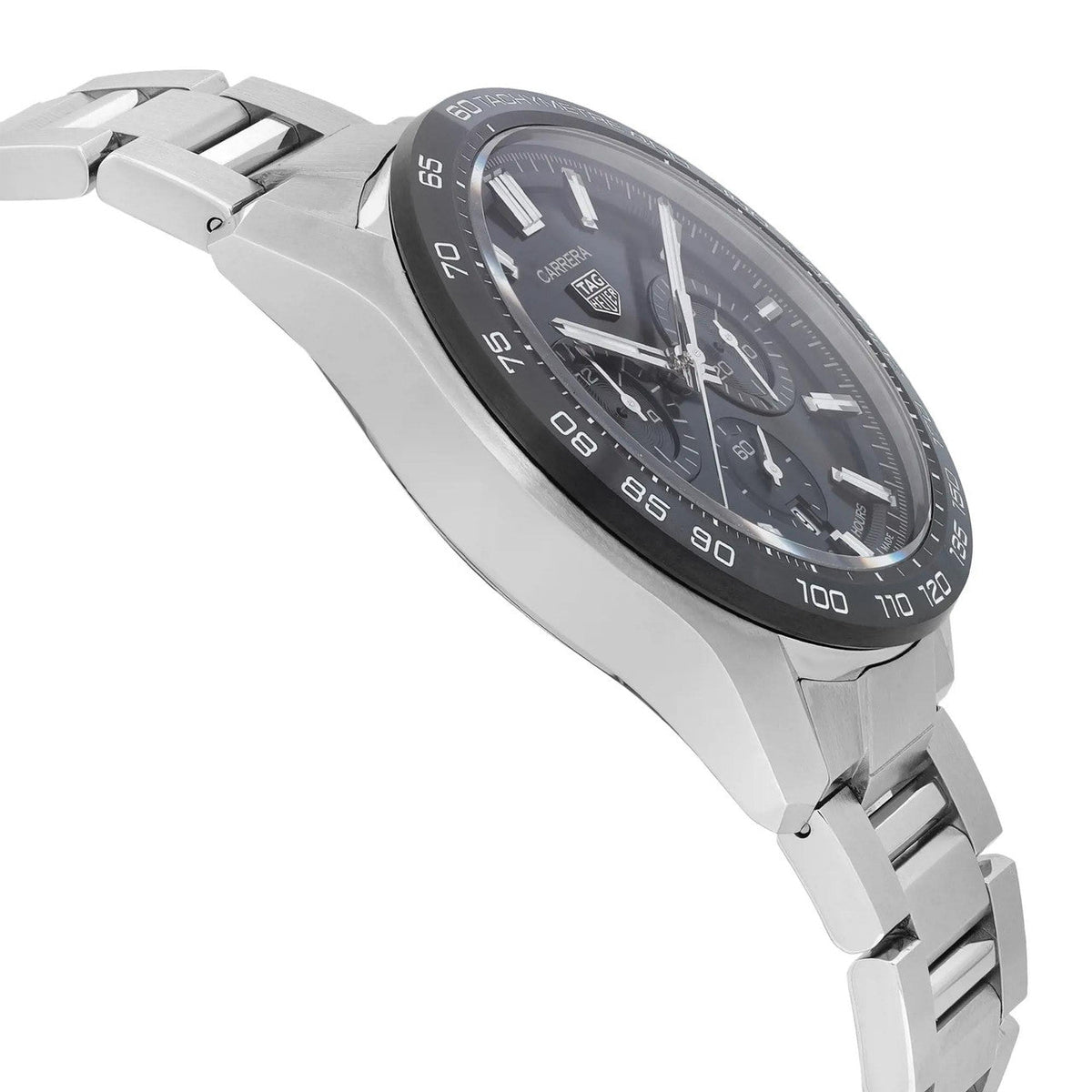  Shop Authentic Tag Heuer Carrera Automatic Chronograph Black Dial Silver Steel Strap Watch for Men - CBN2A1B.BA0643 - Luxxuri