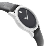 Shop Authentic Movado Museum Classic Black Dial Black Leather Strap Watch For Women - 0606503 - Luxxuri