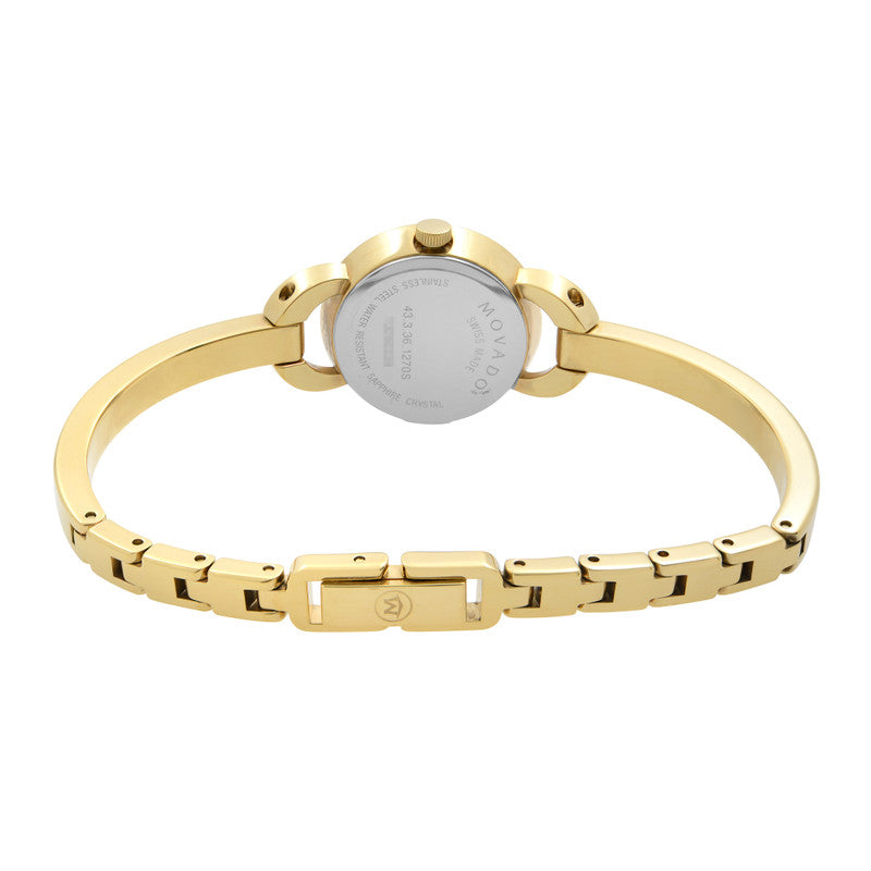  Shop Authentic Movado Rondiro Mother of Pearl Dial Gold Steel Strap Watch For Women - 0606889 - Luxxuri
