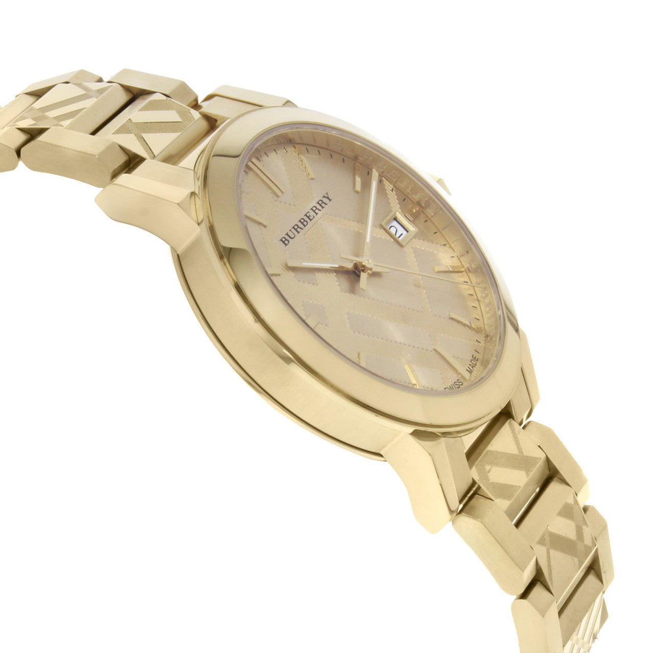  Shop Authentic Burberry The City Gold Dial Gold Steel Strap Watch for Men - BU9038 - Luxxuri