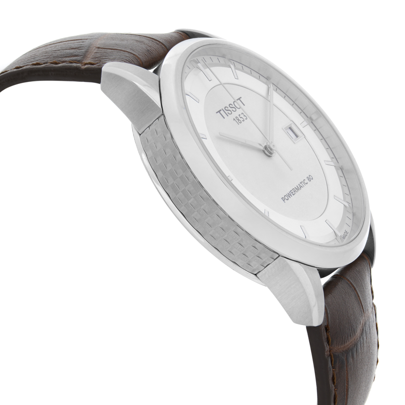  Shop Authentic Tissot Luxury Powermatic 80 Silver Dial Brown Leather Strap Watch For Men - T086.407.16.031.00 - Luxxuri