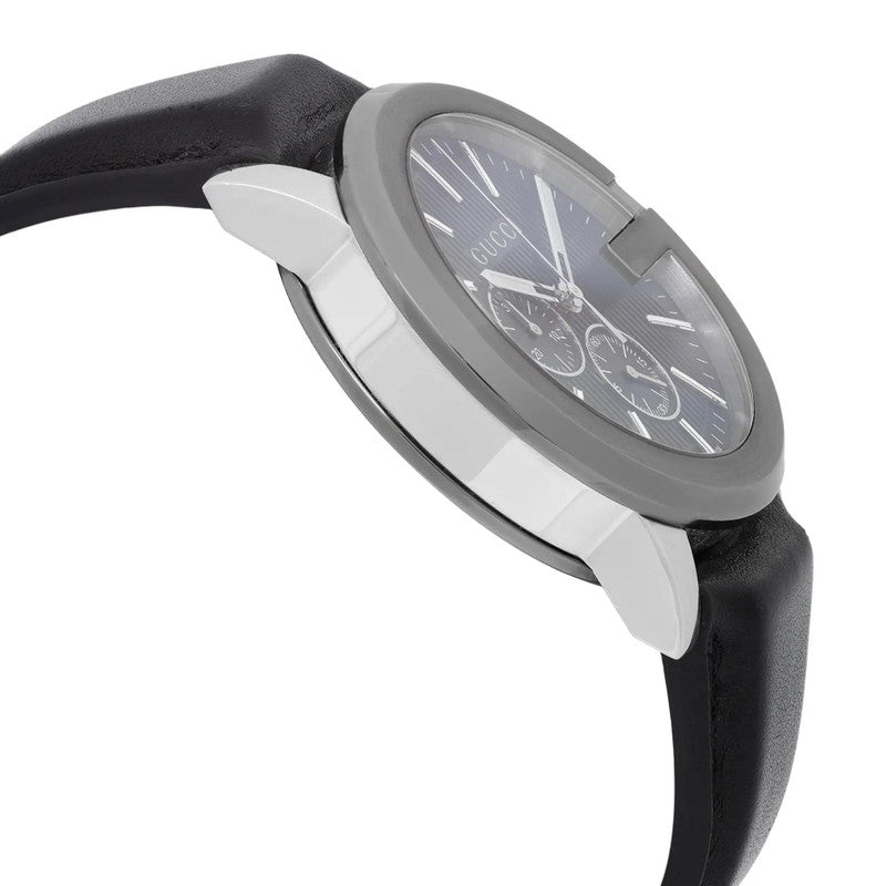  Shop Authentic Gucci G Chrono Black Dial Black Leather Strap Watch For Men - YA101205 - Luxxuri