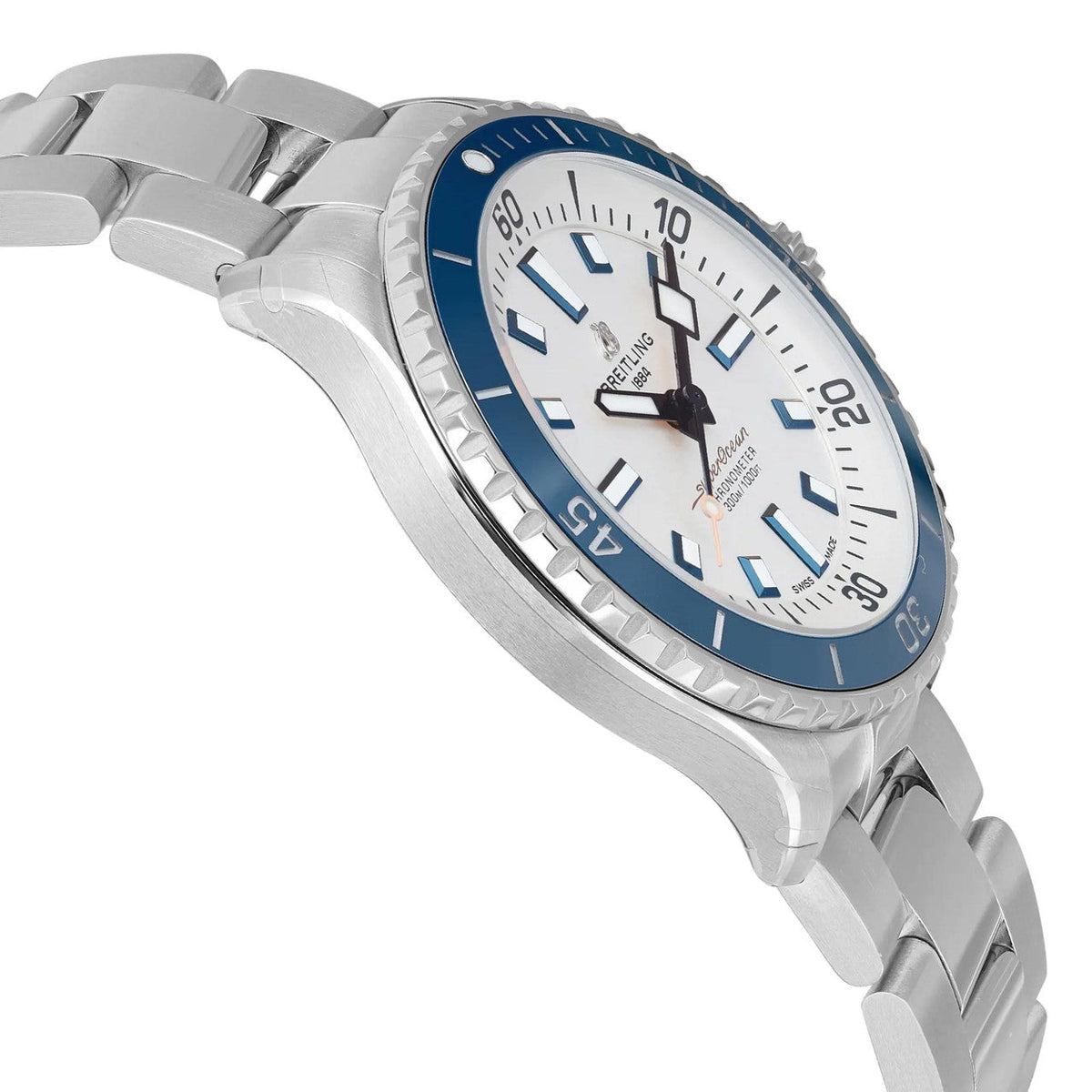  Shop Authentic Breitling Superocean Automatic 42 White Dial Green Silver Steel Strap Watch for Men - A17375E71G1A1 - Luxxuri