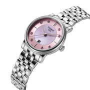  Shop Authentic Tissot T Classic Carson Premium Lady Mother of Pearl Pink Dial Silver Steel Strap Watch For Women - T122.210.11.159.00 - Luxxuri