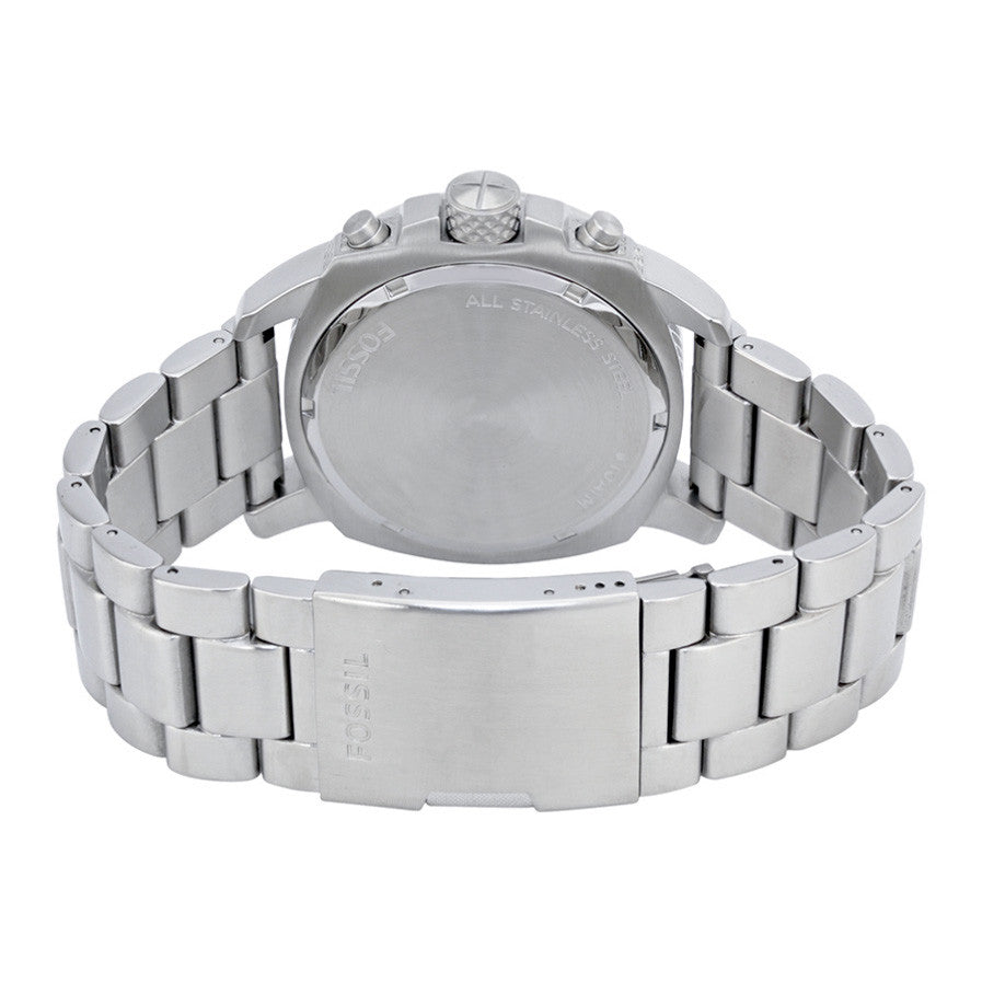  Shop Authentic Fossil Modern Machine Black Dial Silver Steel Strap Watch for Men - FS4926 - Luxxuri
