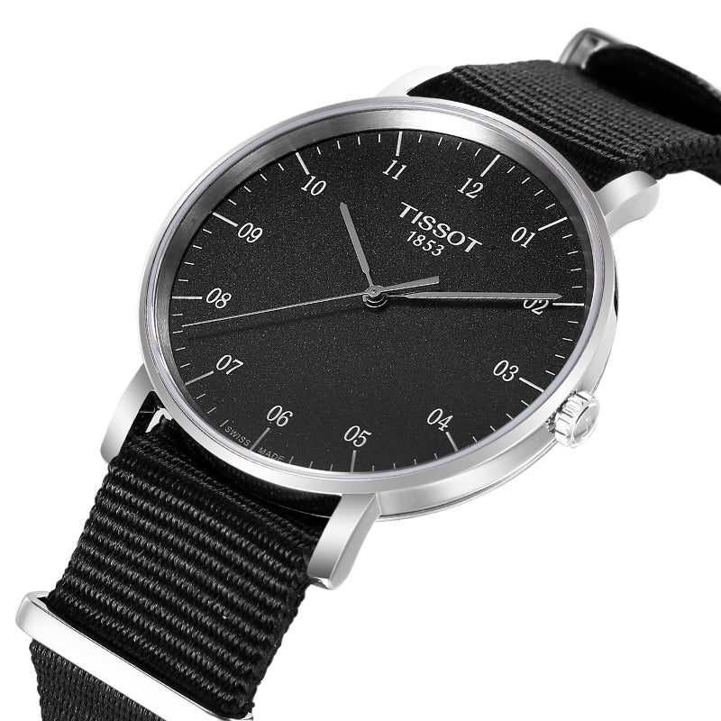  Shop Authentic Tissot Everytime Medium Black Dial Black NATO Strap Watch For Men - T109.410.17.077.00 - Luxxuri