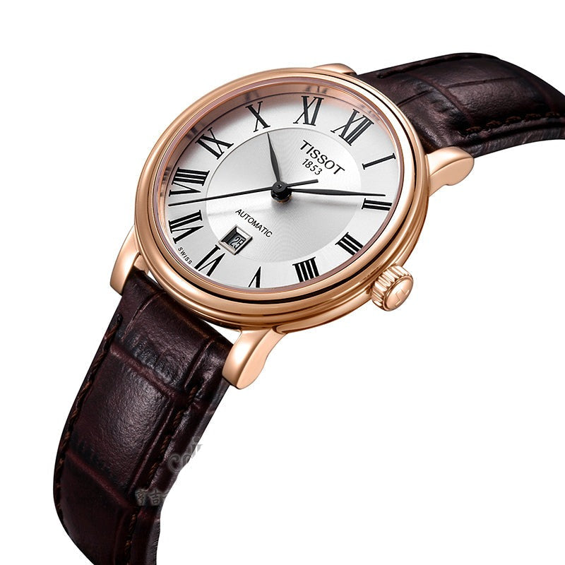  Shop Authentic Tissot T Classic Carson Premium White Dial Brown Leather Strap Watch for Women - T122.207.36.033.00 - Luxxuri