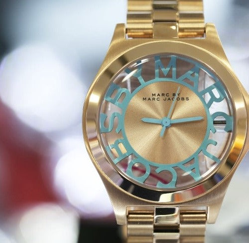  Shop Authentic Marc Jacobs Henry Rose Gold Dial Rose Gold Steel Strap Watch for Women - MBM3296 - Luxxuri