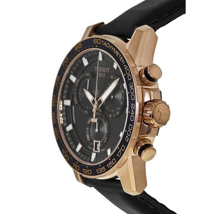  Shop Authentic Tissot Supersport Chrono Black Dial Black Leather Strap Watch for Men - T125.617.36.051.00 - Luxxuri
