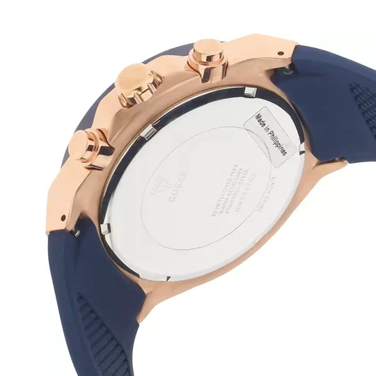  Shop Authentic Guess Poseidon Blue Dial Blue Rubber Strap Watch for Men - GW0057G2 - Luxxuri