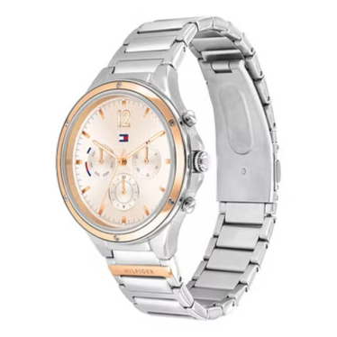  Shop Authentic Tommy Hilfiger Eve Chronograph Quartz Pink Dial Silver Steel Strap Watch For Women - 1782279 - Luxxuri